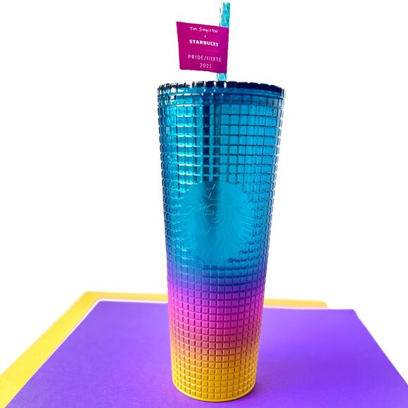 Starbucks Pride Tumbler Cup Venti - Rainbow Ombre 2023 Tim Singleton Gradient - Picture 1 of 7
